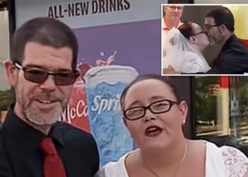 Bride serves McDonald’s patrons in wedding dress while getting married: ‘Handing out extra sauces’