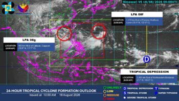 Two LPAs, tropical depression monitored as southwest monsoon persists