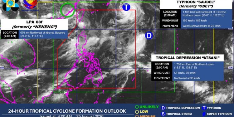 Saudel exits PAR but still enhances southwest monsoon, says PAGASA Saudel exits PAR but still enhances southwest monsoon, says PAGASA