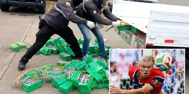 Cocaine shipment plastered with stickers of Norway soccer star Erling Haaland sezied in Ecuador Cocaine shipment plastered with stickers of Norway soccer star Erling Haaland sezied in Ecuador