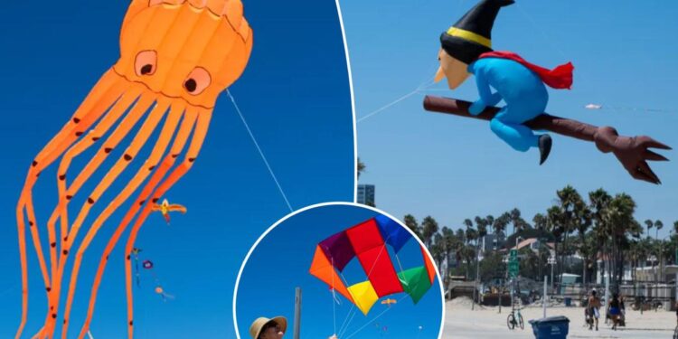 Annual festival brings hundreds of colorful kites to California beach