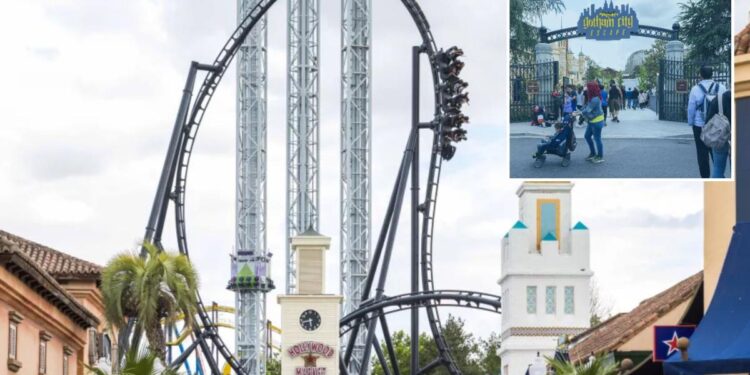 Parkgoer airlifted after Batman roller coaster incident leaves man with fractures to both legs Parkgoer airlifted after Batman roller coaster incident leaves man with fractures to both legs