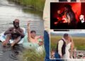 Shaboozey makes surprise wedding cameo while in California river
