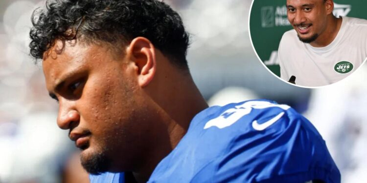 Giants’ Sisi Mauigoa won’t hold back in meeting with Jets linebacker brother