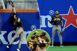 Fernando Tatis Jr mean mugs Francisco Lindor after insane grand slam robbery