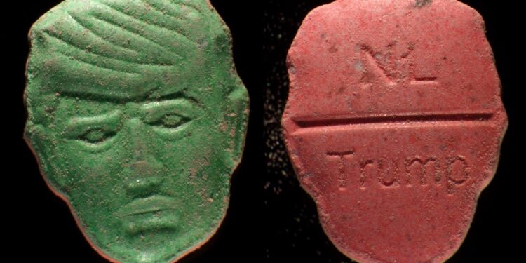 Drug institute warns Trump-shaped ecstasy pills pose overdose risk