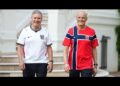 UK and Norway leaders don national team shirts ahead of World Cup clash