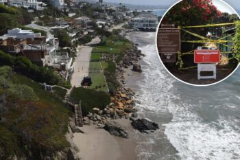 Malibu sinkhole threatens luxury homes, closes popular Lechuza Beach