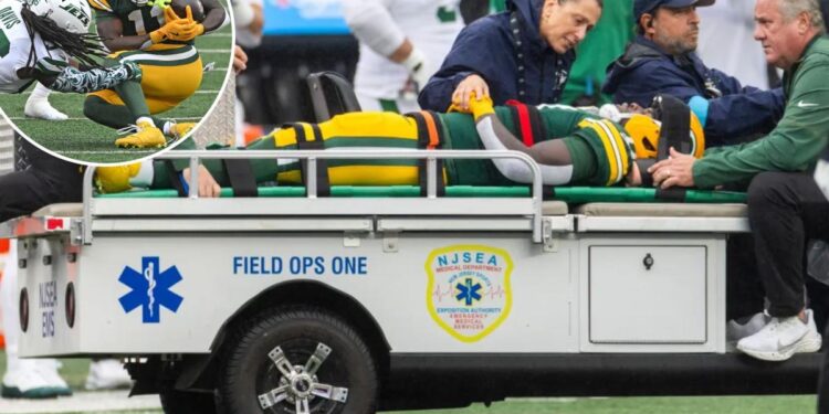 Packers receiver Jayden Reed’s season over after frightening neck injury vs. Jets