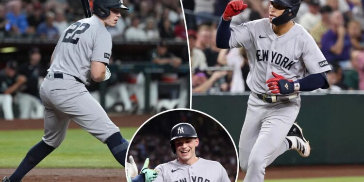 Aaron Judge-less Yankees deliver all-around dominant win over Dbacks