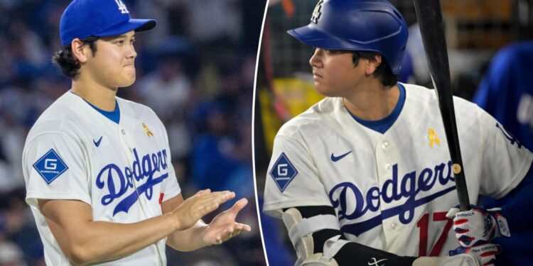 Shohei Ohtani was ready to pinch-hit for Dodgers on Sunday
