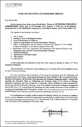 Alternergy Holdings Corp. to hold Annual Stockholders’ Meeting on Nov. 10