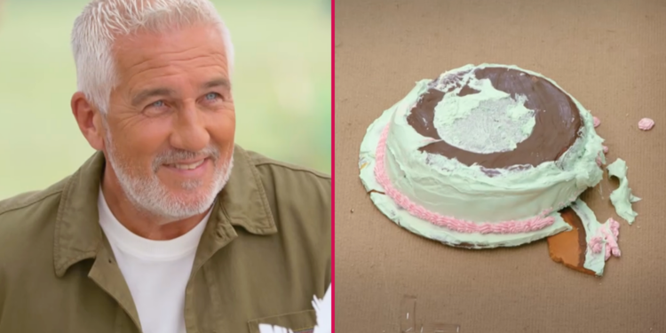 Paul Hollywood blasted by furious Great British Bake Off fans as Moyin’s cake ends up on the floor: ‘Blaming the baker?!’