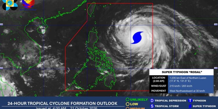 Storm Signal No. 1, heavy rainfall warnings up in parts of Luzon due to Super Typhoon Champi — PAGASA Storm Signal No. 1, heavy rainfall warnings up in parts of Luzon due to Super Typhoon Champi — PAGASA