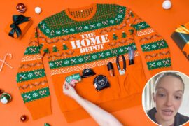 Home Depot drops first-ever holiday sweater with built-in tool belt — and it’s already sold out