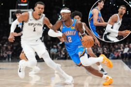 Thunder roll past Spurs in opener