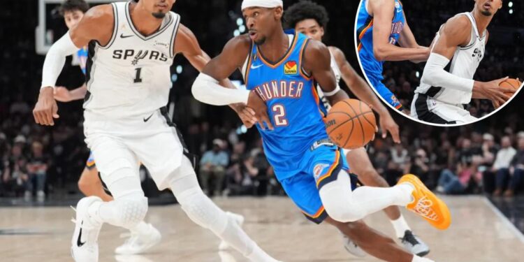 Thunder roll past Spurs in opener Thunder roll past Spurs in opener
