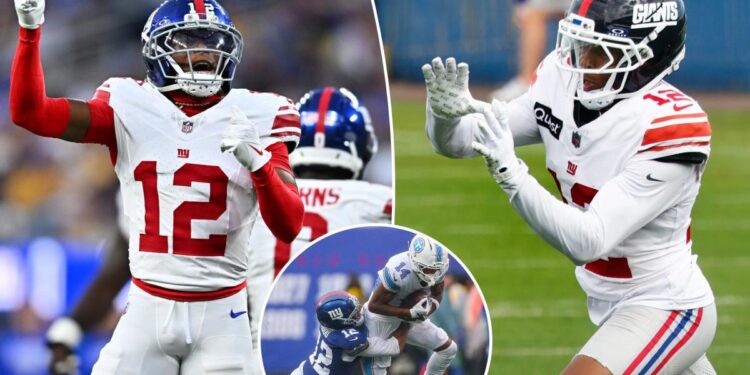 Giants rookie ‘baptized by fire’ defending Matthew Stafford